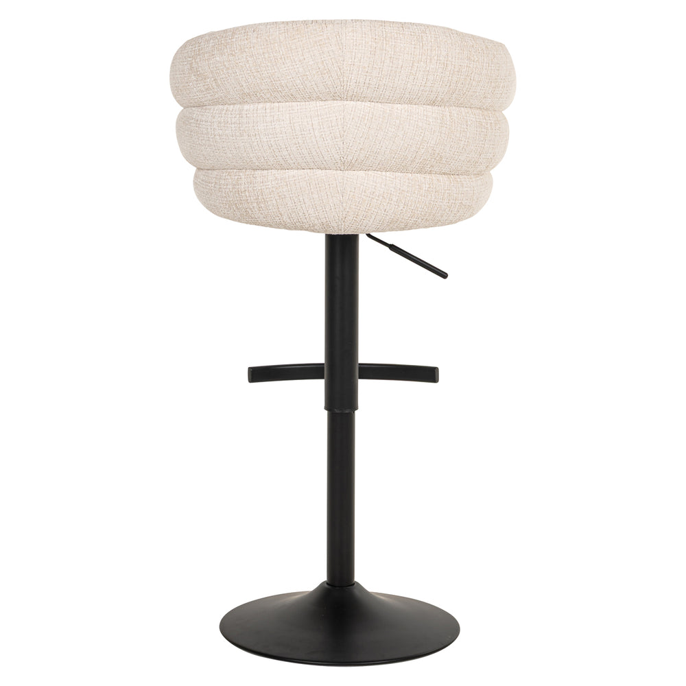 Scaun de bar Nikki, niagara bej, rotativ, ignifug