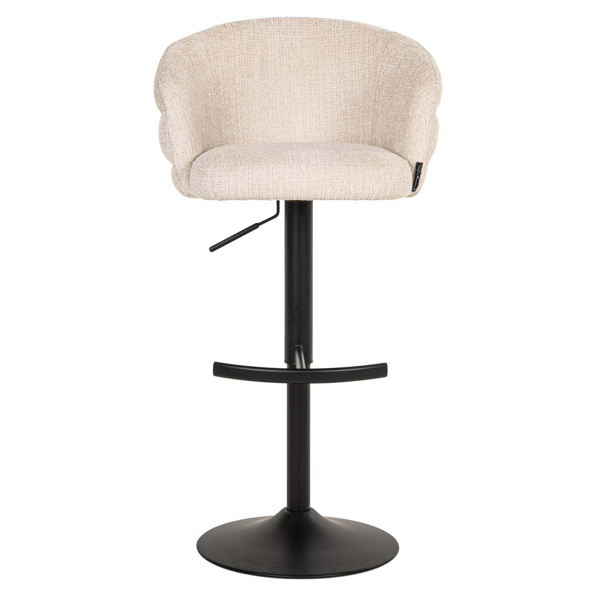 Scaun de bar Nikki, niagara bej, rotativ, ignifug