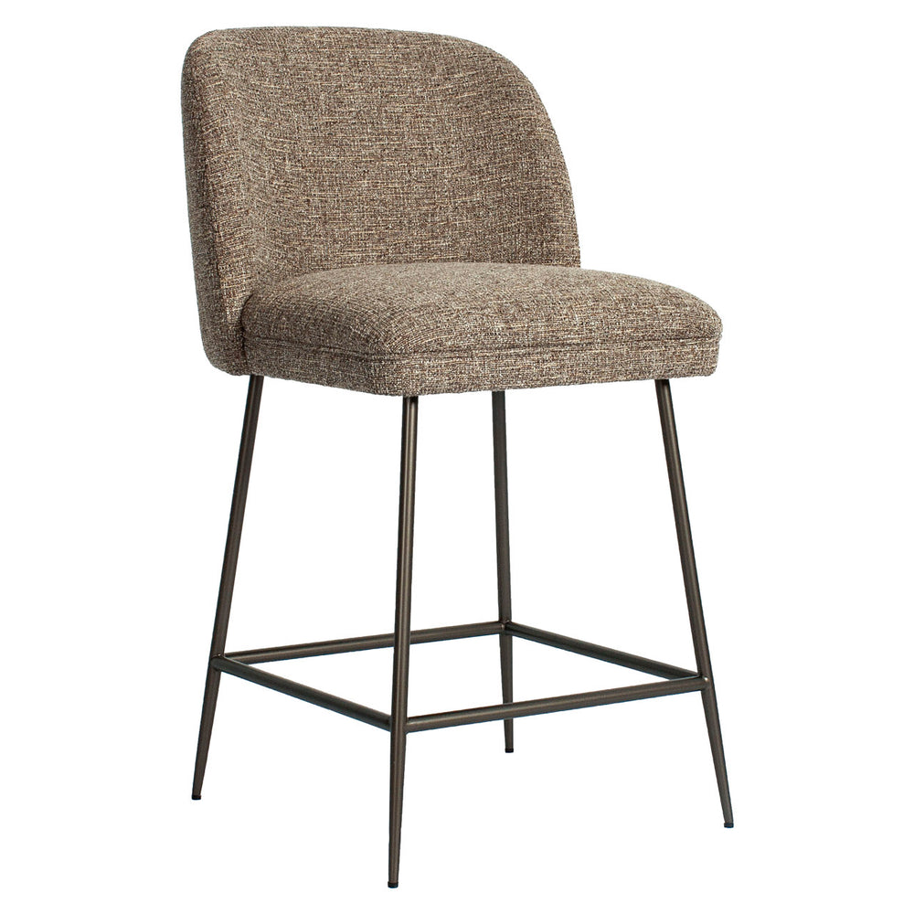 Scaun de bar Pullitzer (înălțime blat), tweed maro