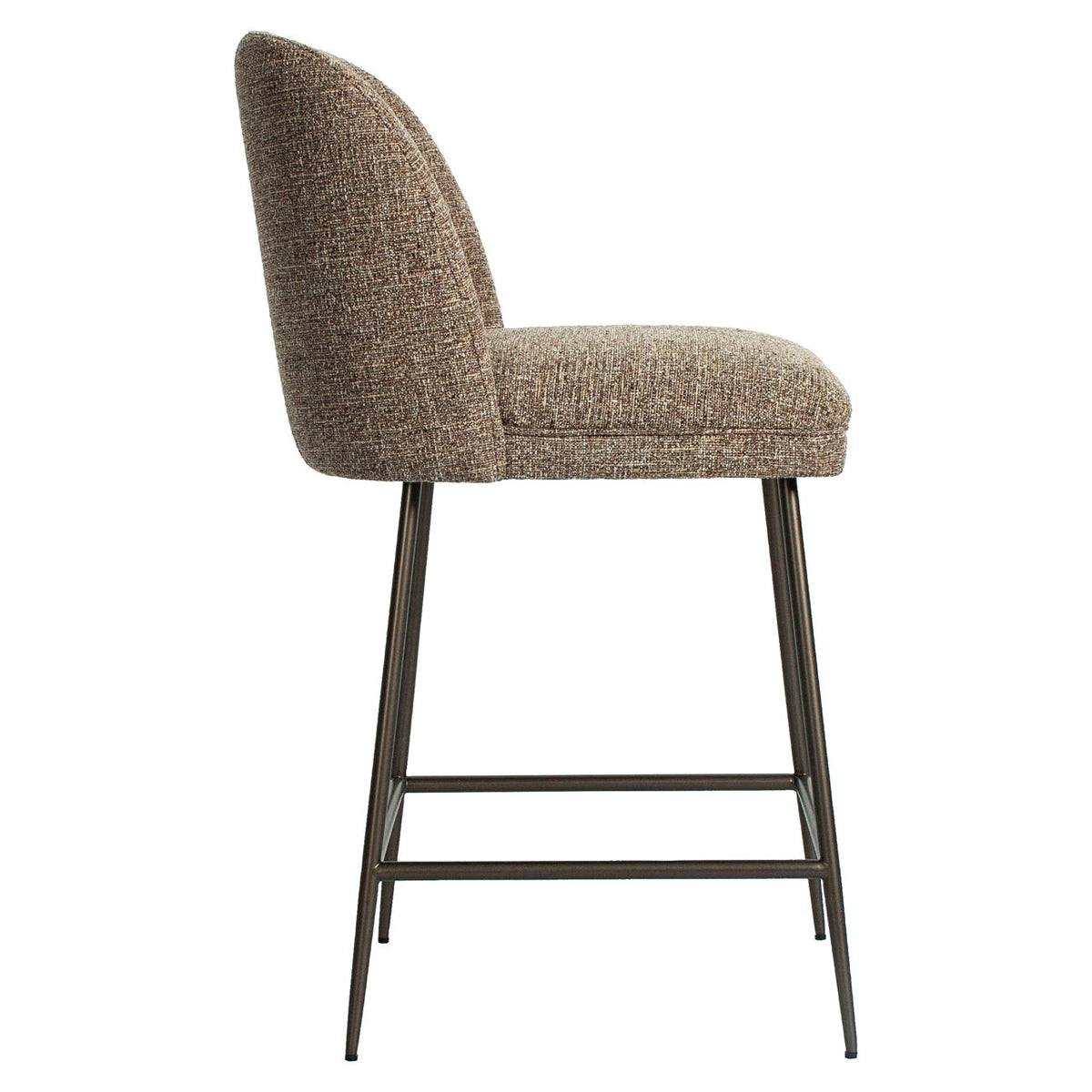 Scaun de bar Pullitzer (înălțime blat), tweed maro