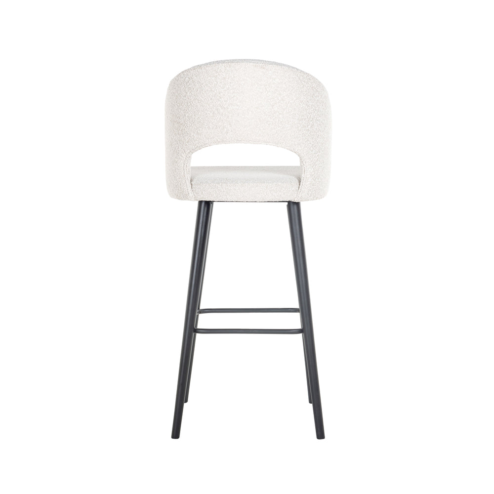 Scaun de bar Savoy, bouclé alb