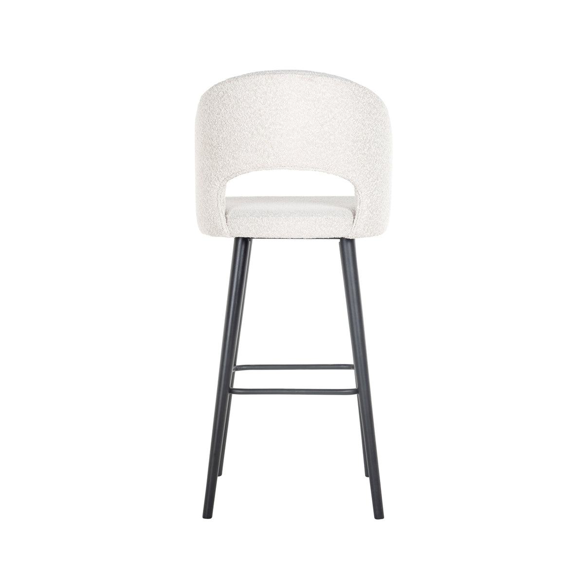 Scaun de bar Savoy, bouclé alb