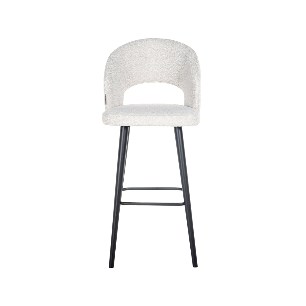 Scaun de bar Savoy, bouclé alb