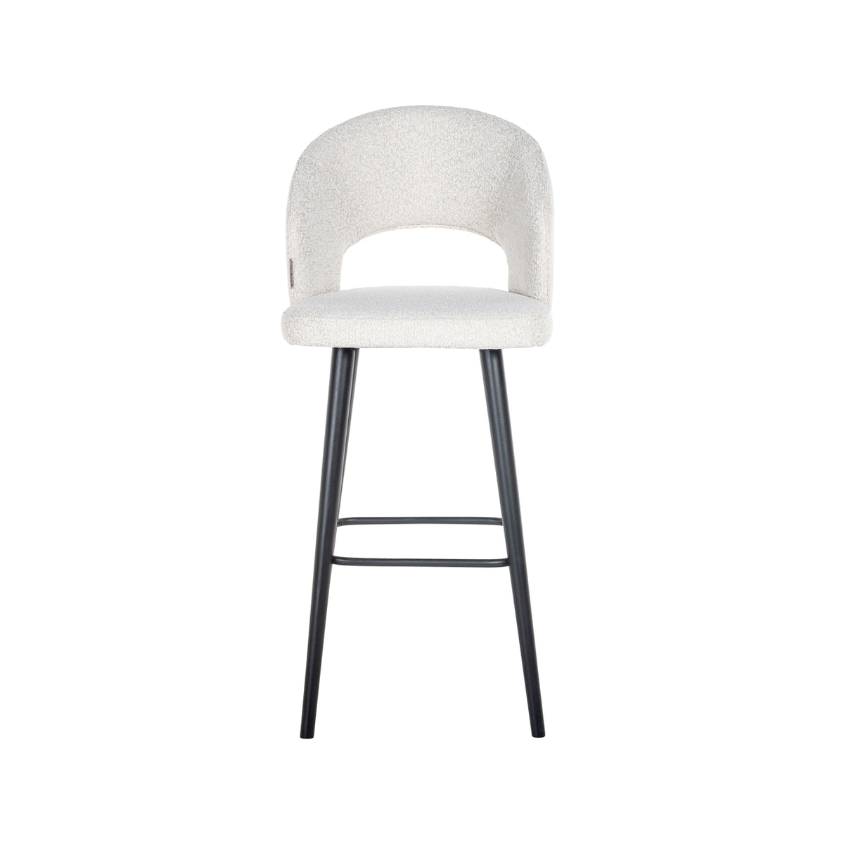 Scaun de bar Savoy, bouclé alb