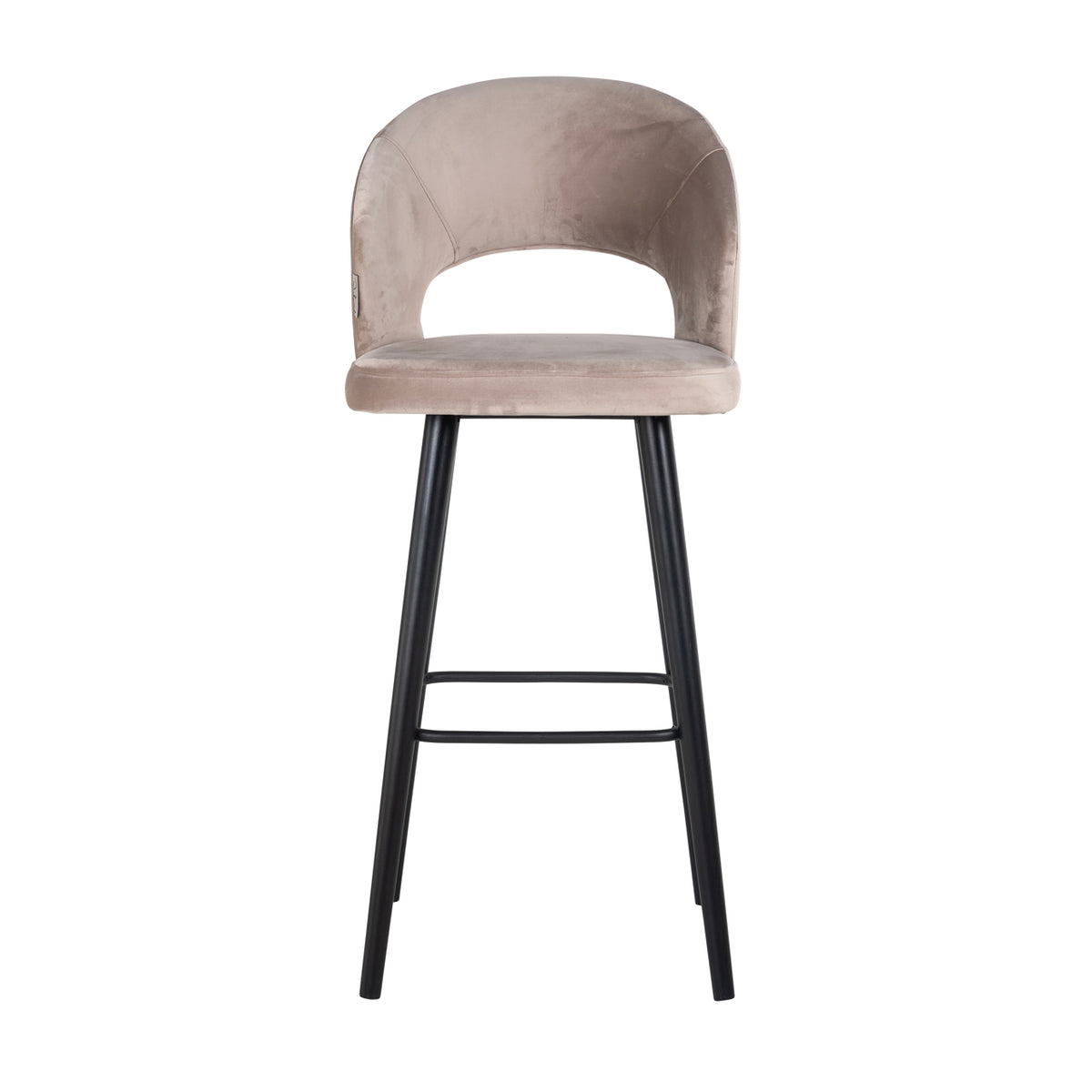 Scaun de bar Savoy, catifea kaki
