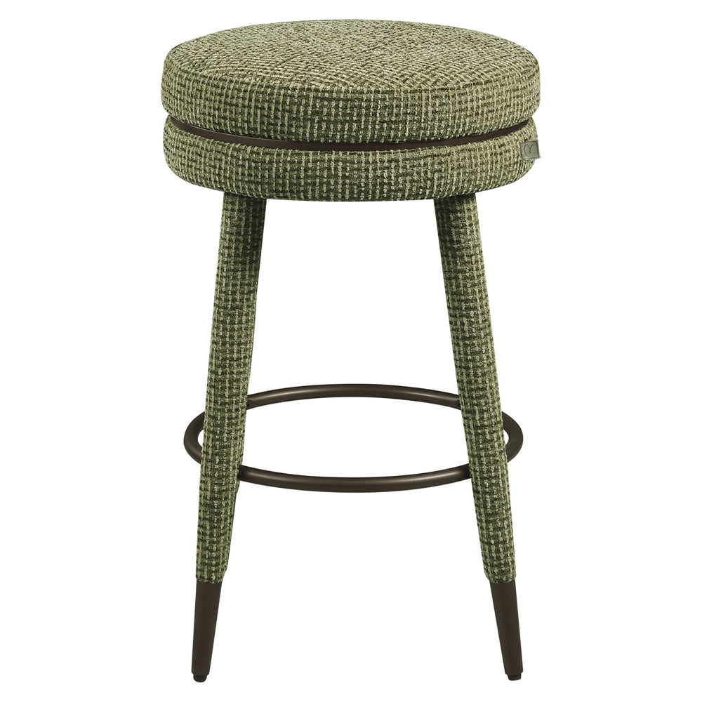 Scaun de bar Tenashar (înălțime blat), blockweave verde, rotativ