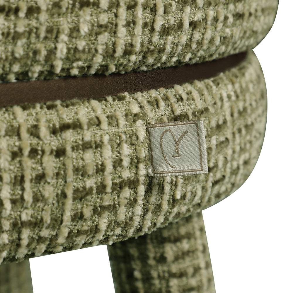 Scaun de bar Tenashar (înălțime blat), blockweave verde, rotativ