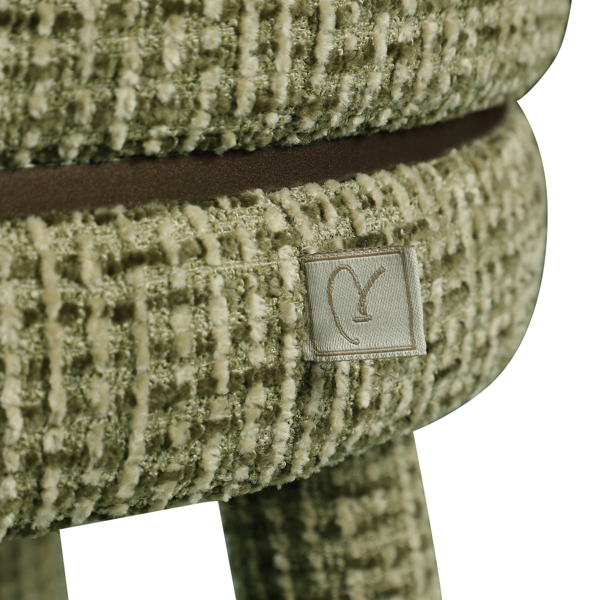 Scaun de bar Tenashar (înălțime blat), blockweave verde, rotativ