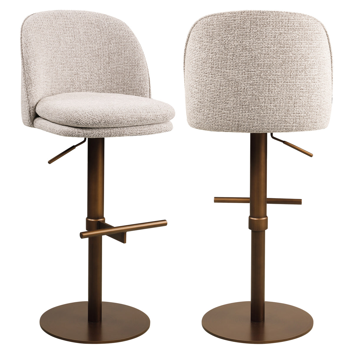 Scaun de bar Vesper, mocca fancy, rotativ