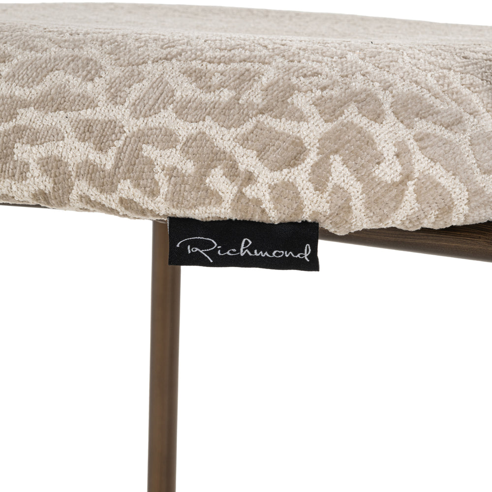 Scaun de bar Xenia (înălțime blat), leopard bej, ignifug (set de 2)