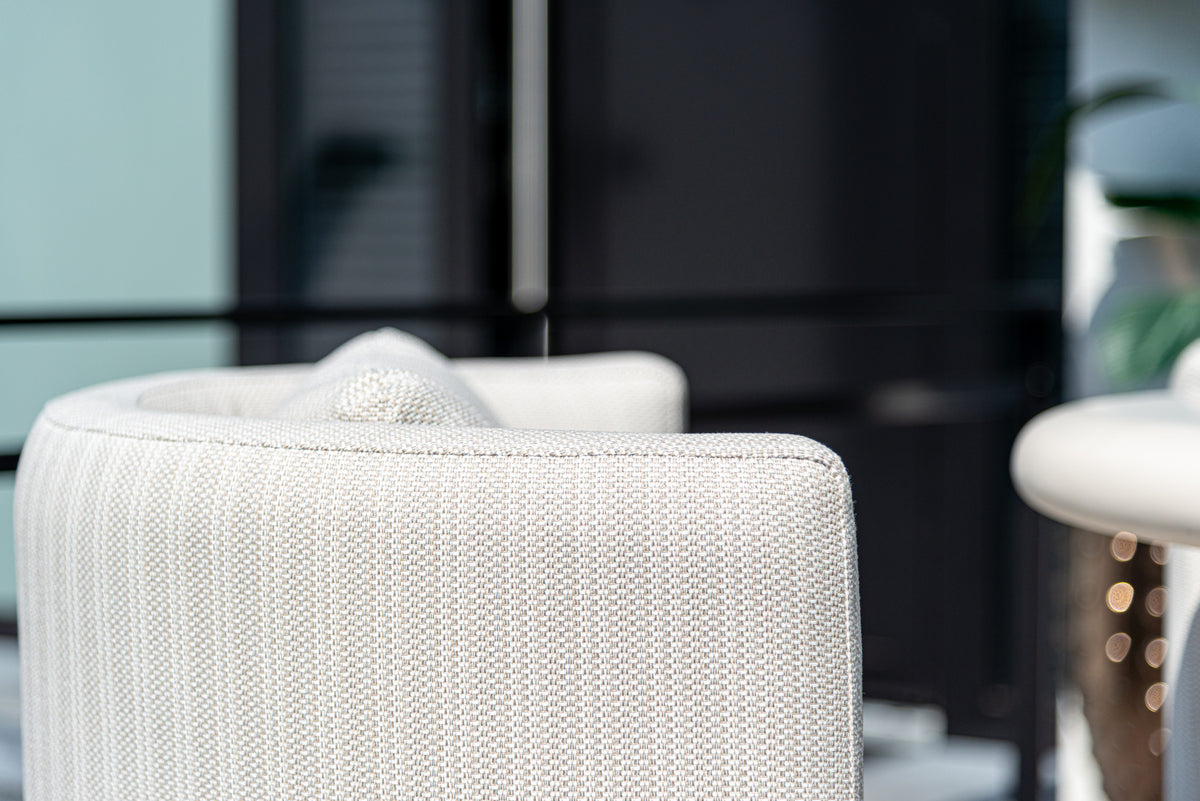 Scaun de exterior Marlin, bej, rotativ – ambient