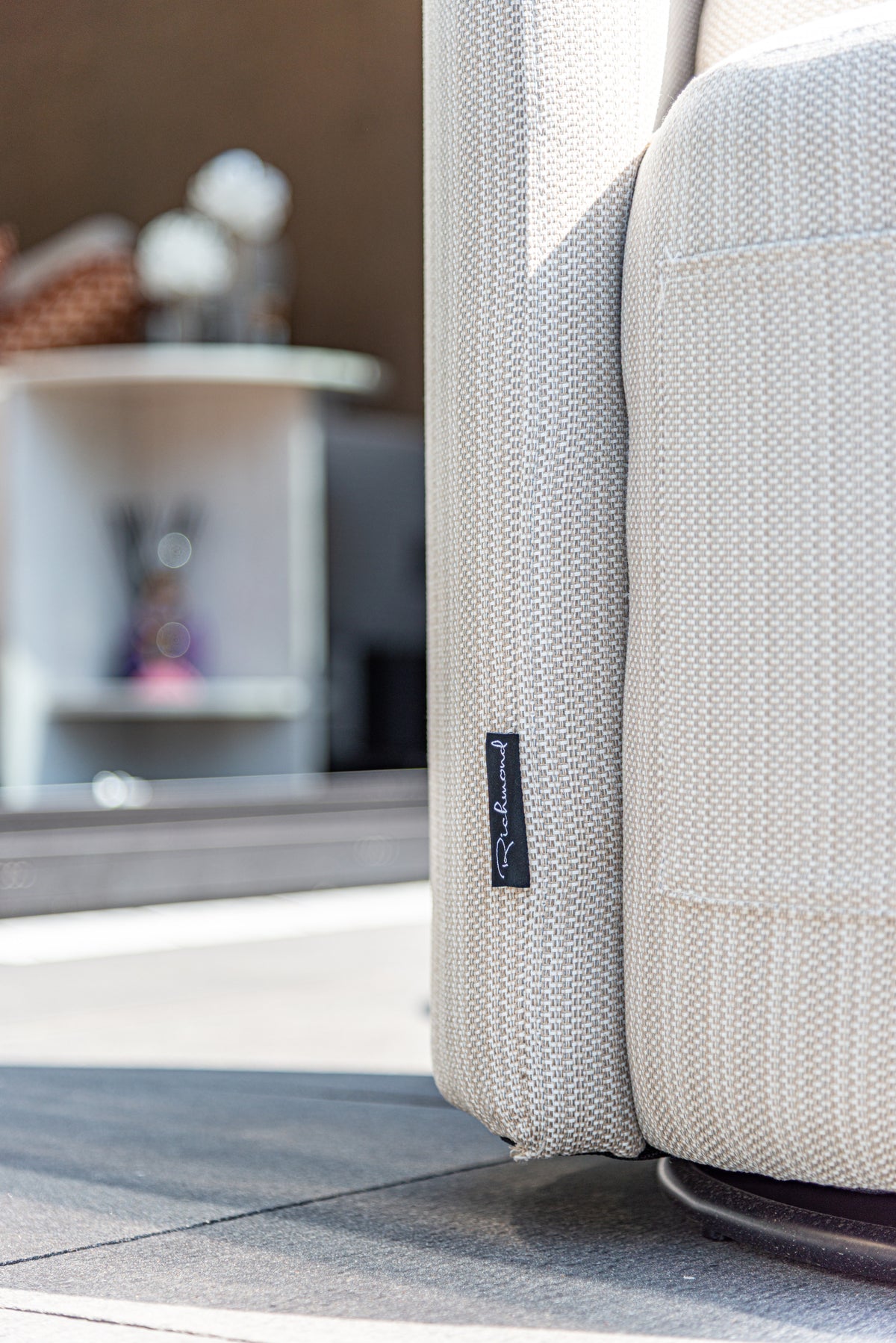 Scaun de exterior Marlin, bej, rotativ – ambient