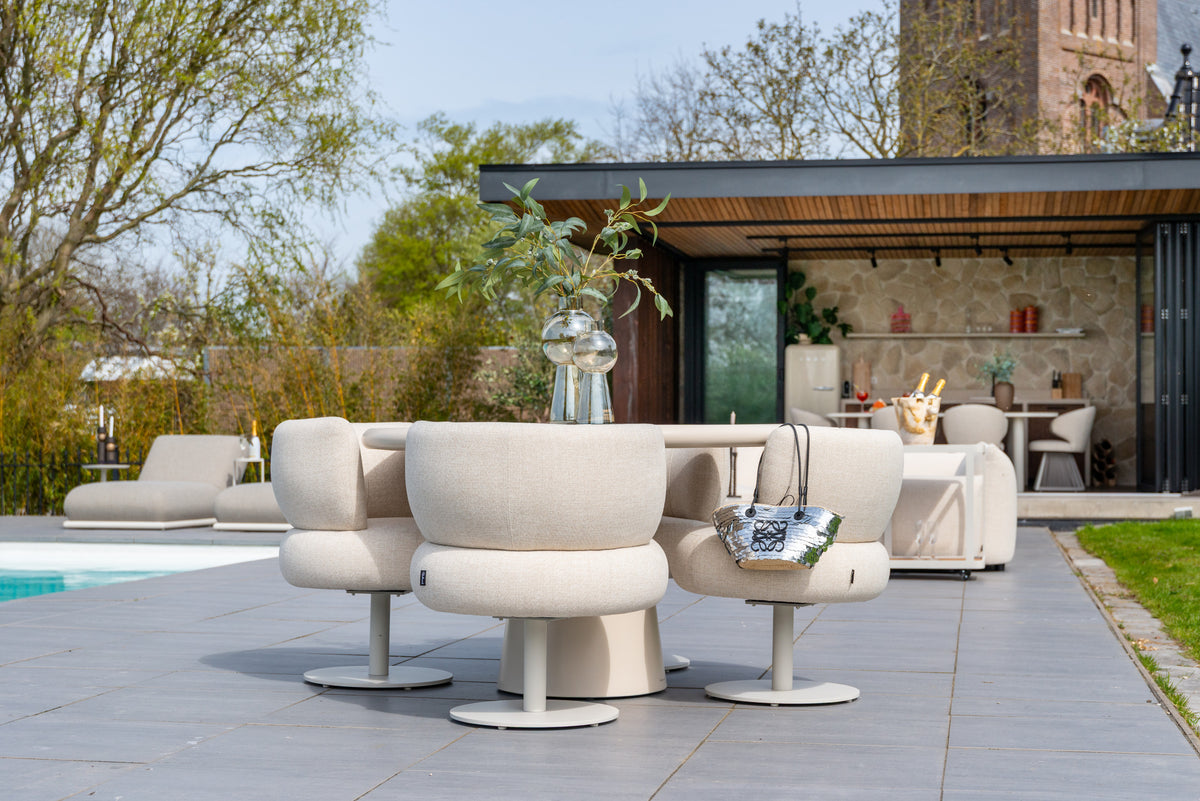 Scaun de exterior Mason, alpine bej, rotativ – ambient