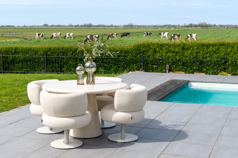 Scaun de exterior Mason, alpine bej, rotativ – ambient