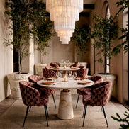 Scaun dining Aiden, carmin burgund