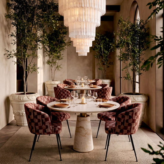 Scaun dining Aiden, carmin burgund