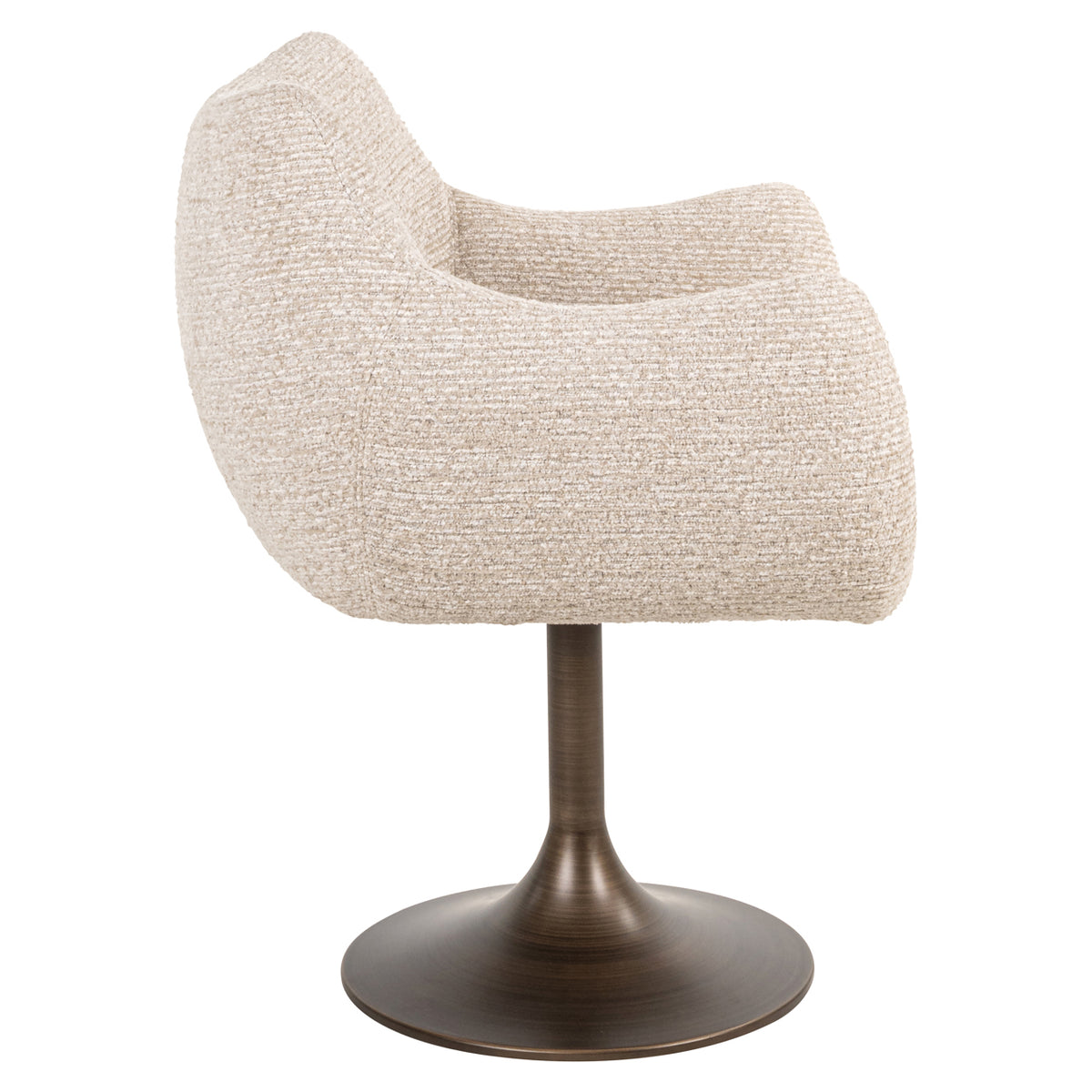Scaun dining Aldo, linear natural, rotativ