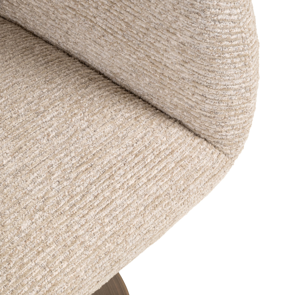 Scaun dining Aldo, linear natural, rotativ