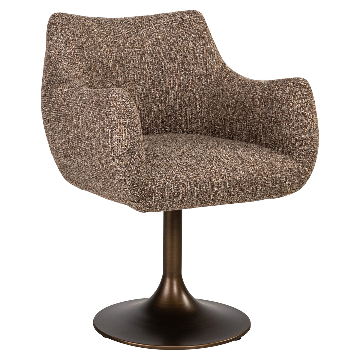 Scaun dining Aldo, tweed maro, rotativ