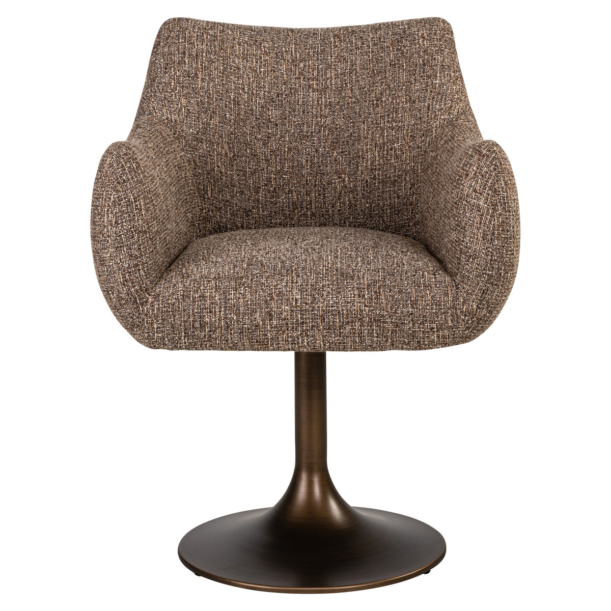 Scaun dining Aldo, tweed maro, rotativ