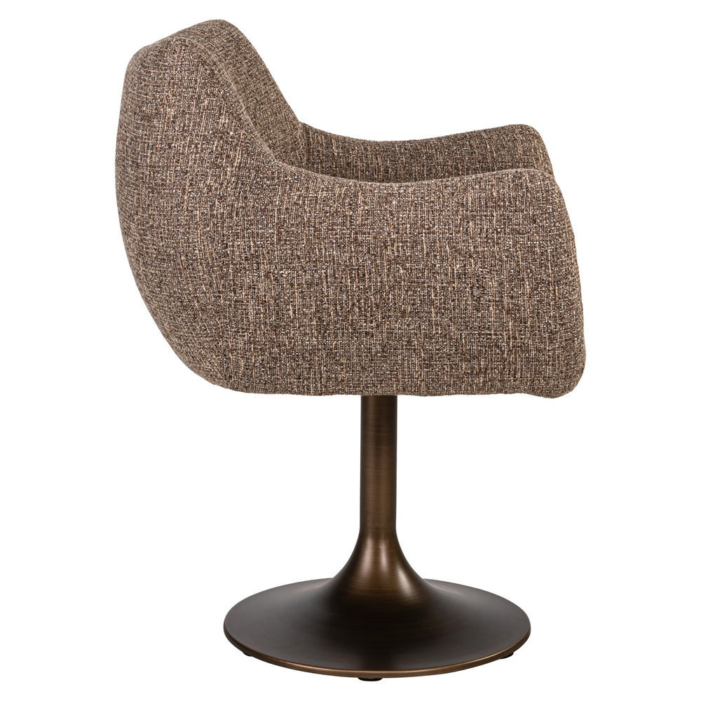 Scaun dining Aldo, tweed maro, rotativ