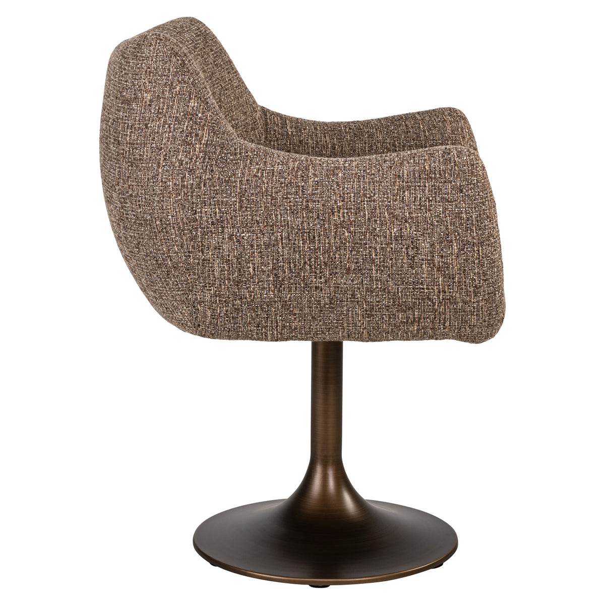 Scaun dining Aldo, tweed maro, rotativ