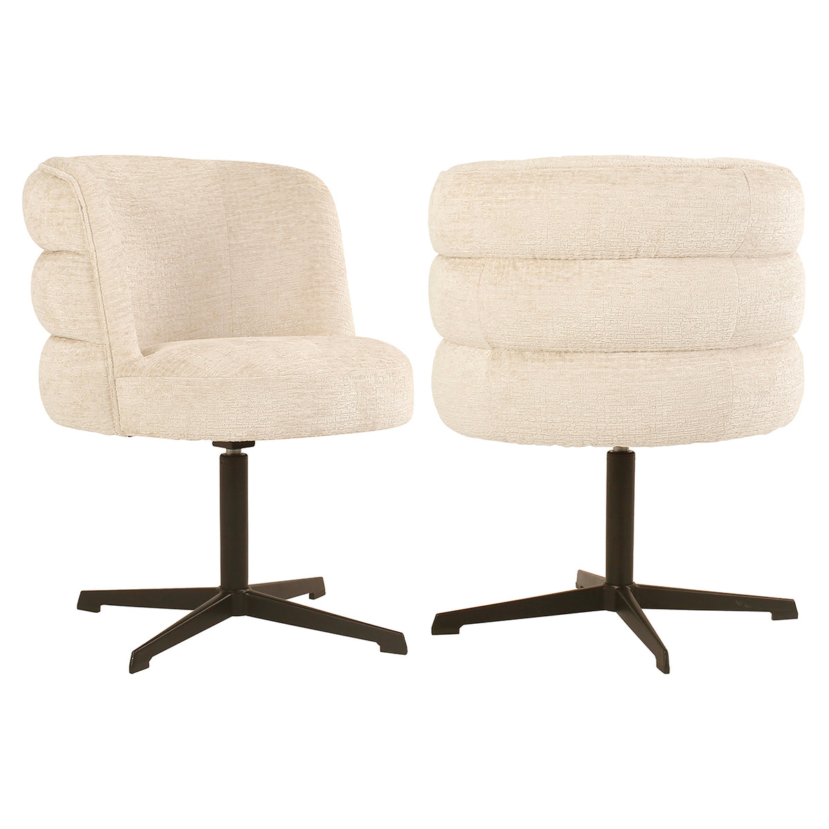 Scaun dining Alexander Jones, fusion crem, rotativ (Chadwick)