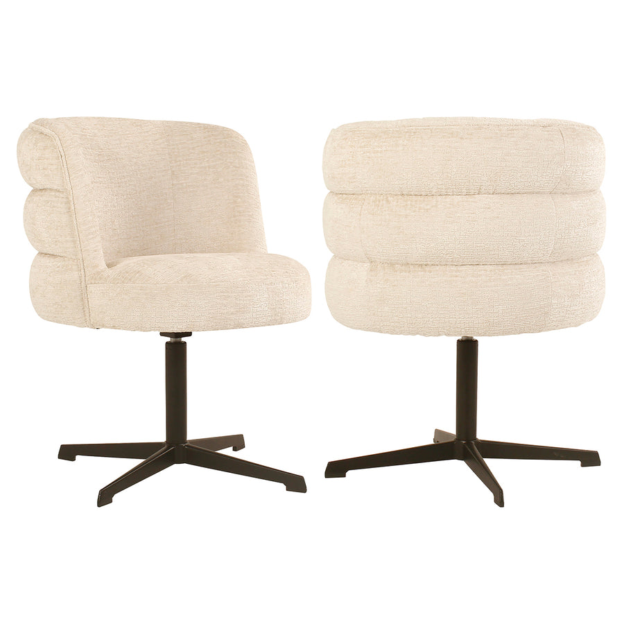 Scaun dining Alexander Jones, fusion crem, rotativ (Chadwick)