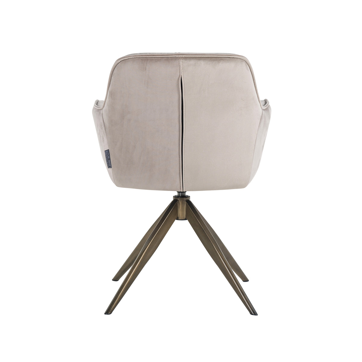 Scaun dining Aline, catifea kaki, rotativ, ignifug