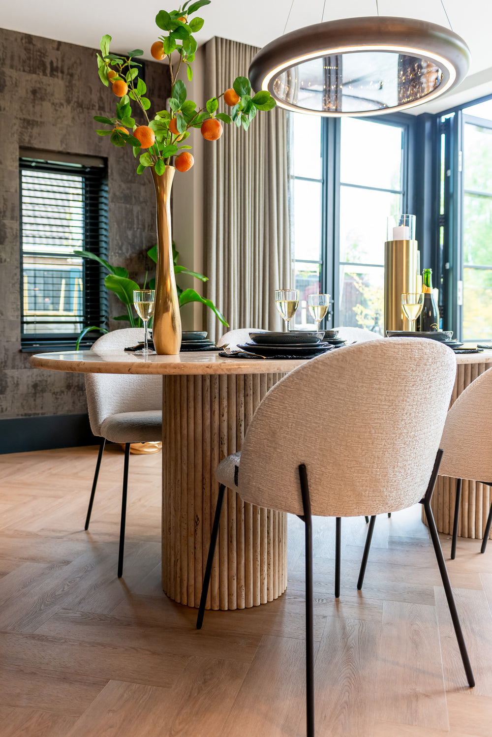 Scaun dining Alyssa, fusion crem (set de 2) – ambient