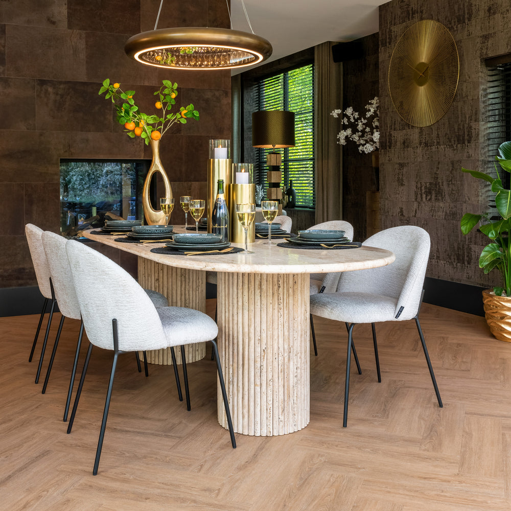 Scaun dining Alyssa, fusion crem (set de 2) – ambient