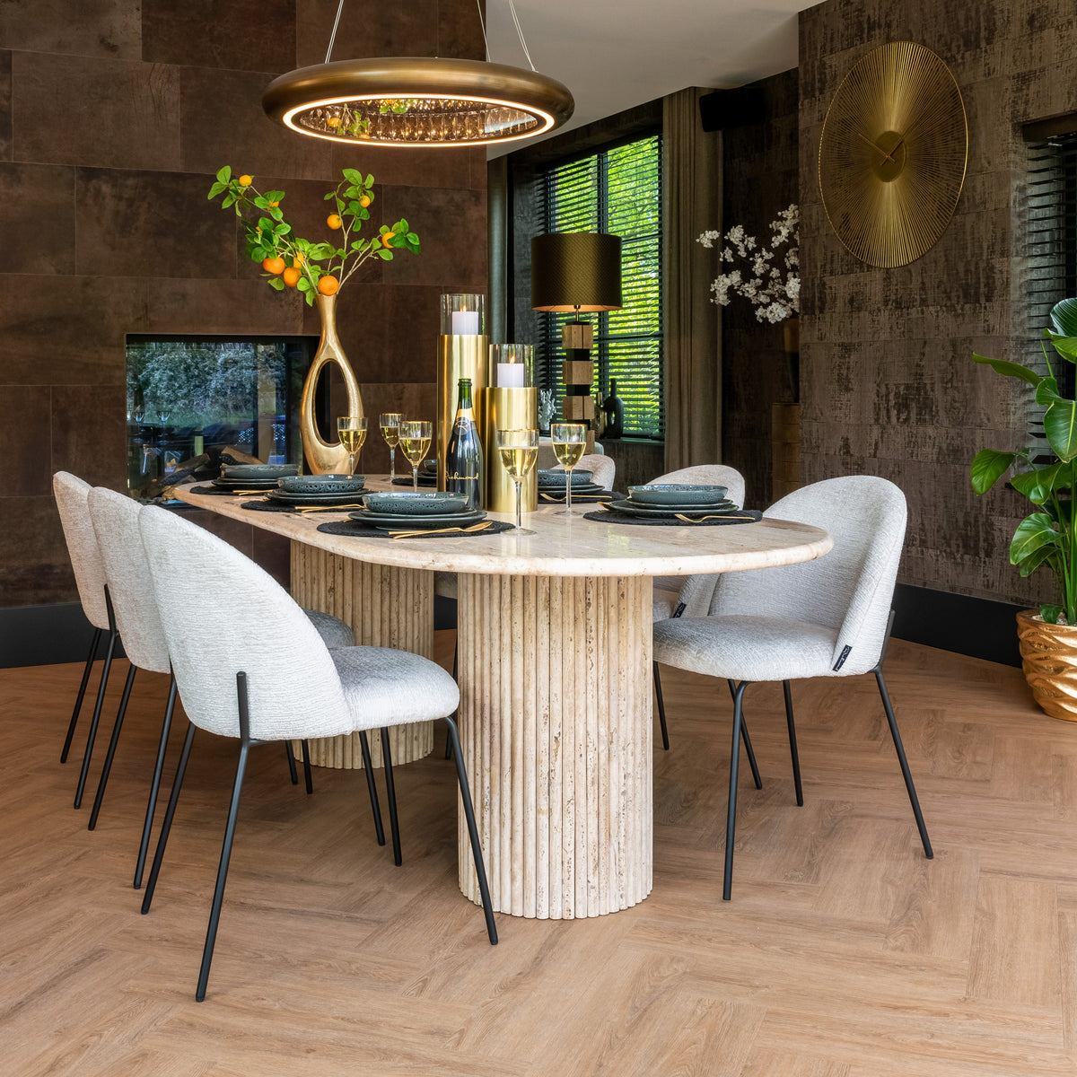 Scaun dining Alyssa, fusion crem (set de 2) – ambient