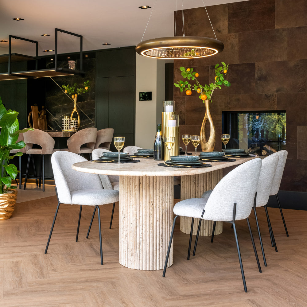 Scaun dining Alyssa, fusion crem (set de 2) – ambient
