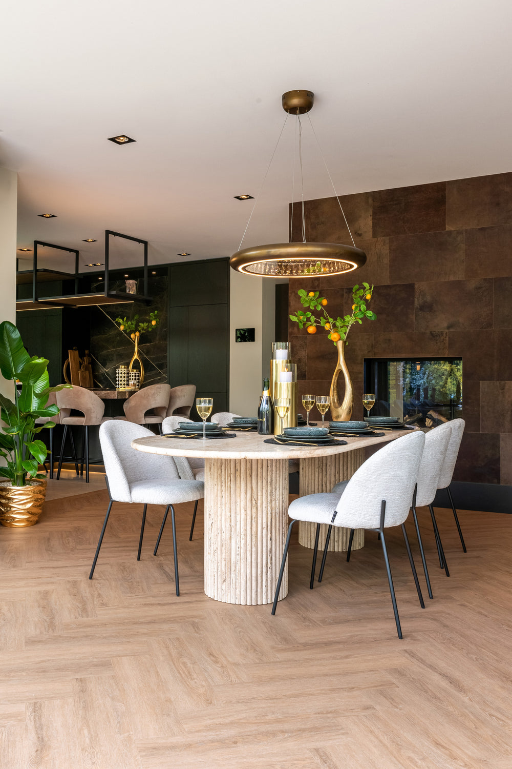 Scaun dining Alyssa, fusion crem (set de 2) – ambient