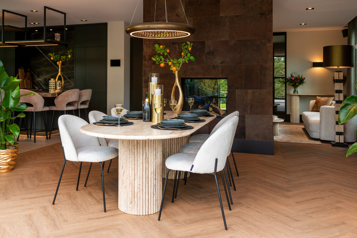 Scaun dining Alyssa, fusion crem (set de 2) – ambient