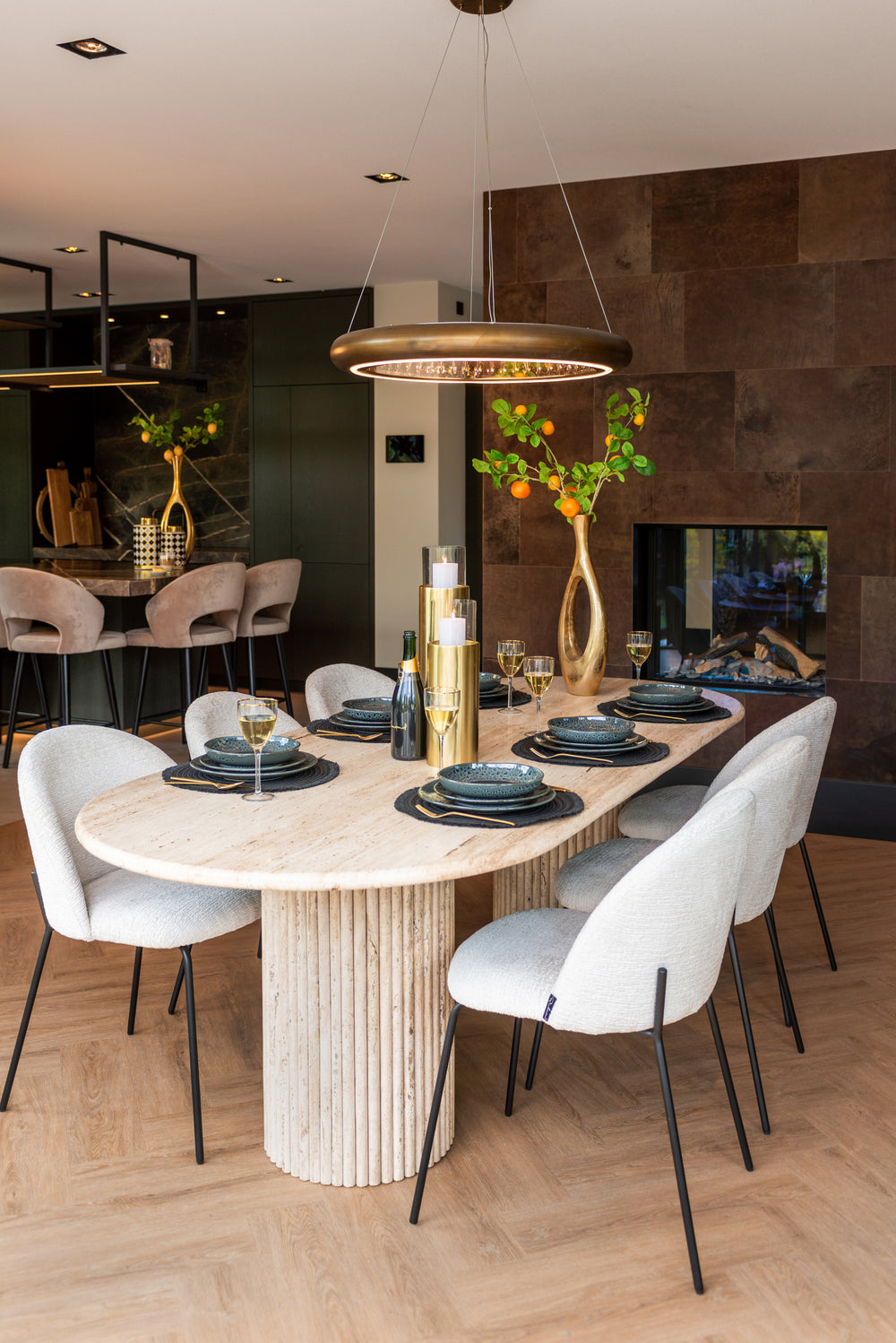 Scaun dining Alyssa, fusion crem (set de 2) – ambient