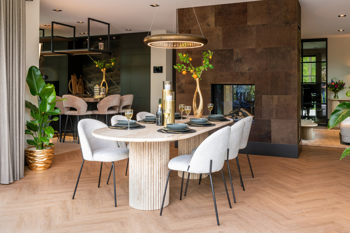 Scaun dining Alyssa, fusion crem (set de 2) – ambient