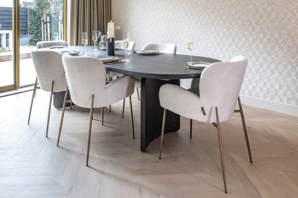 Scaun dining Amber, fusion crem, ignifug – ambient
