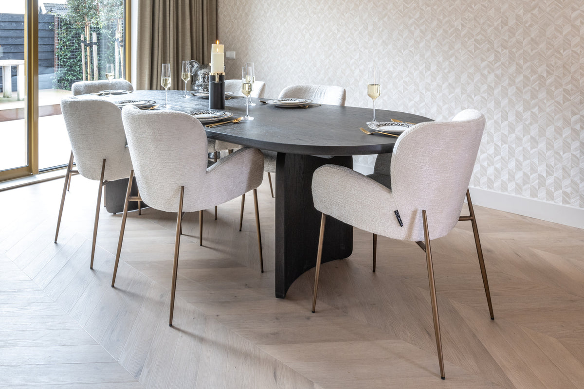 Scaun dining Amber, fusion crem, ignifug – ambient