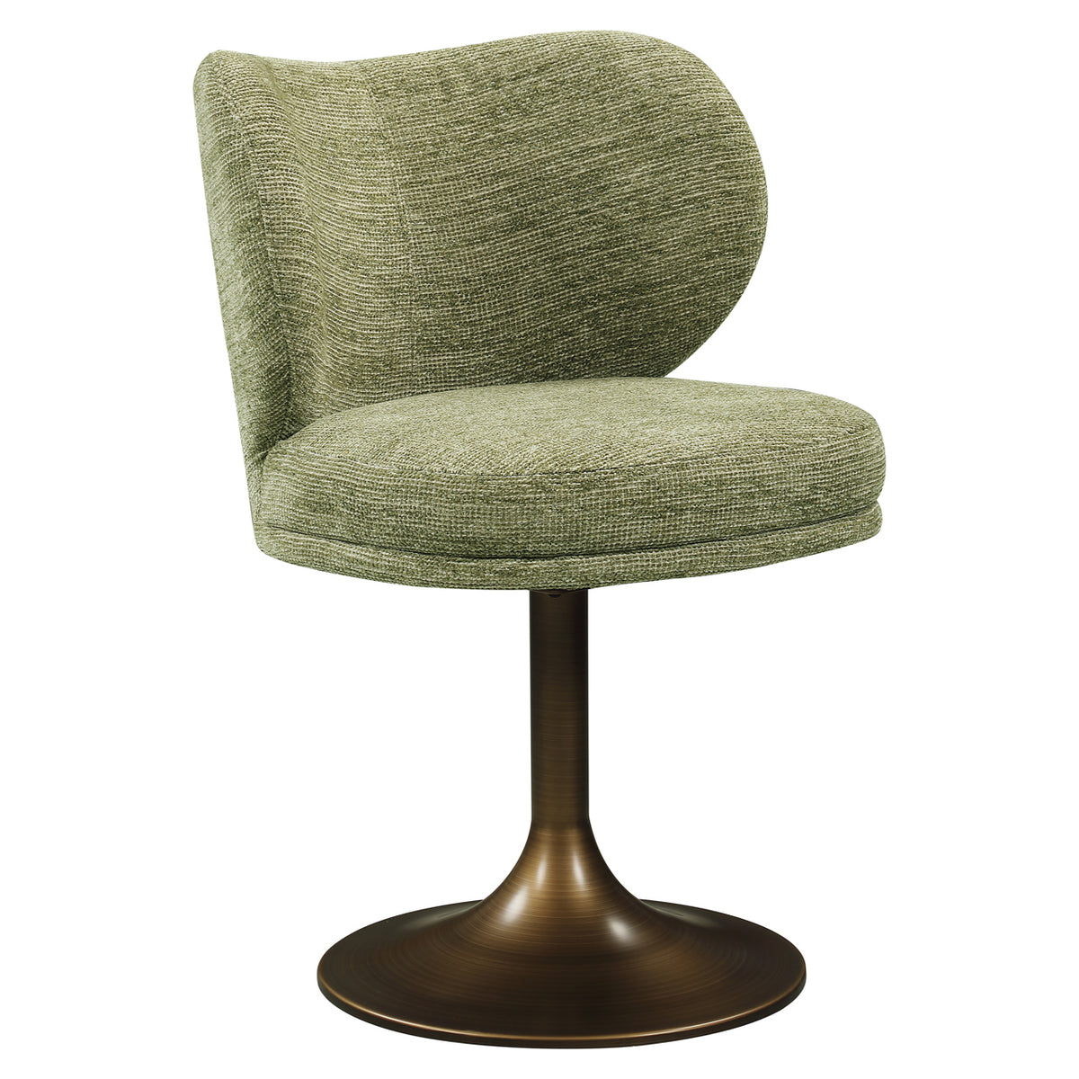 Scaun dining Amely, pistache softweave, rotativ