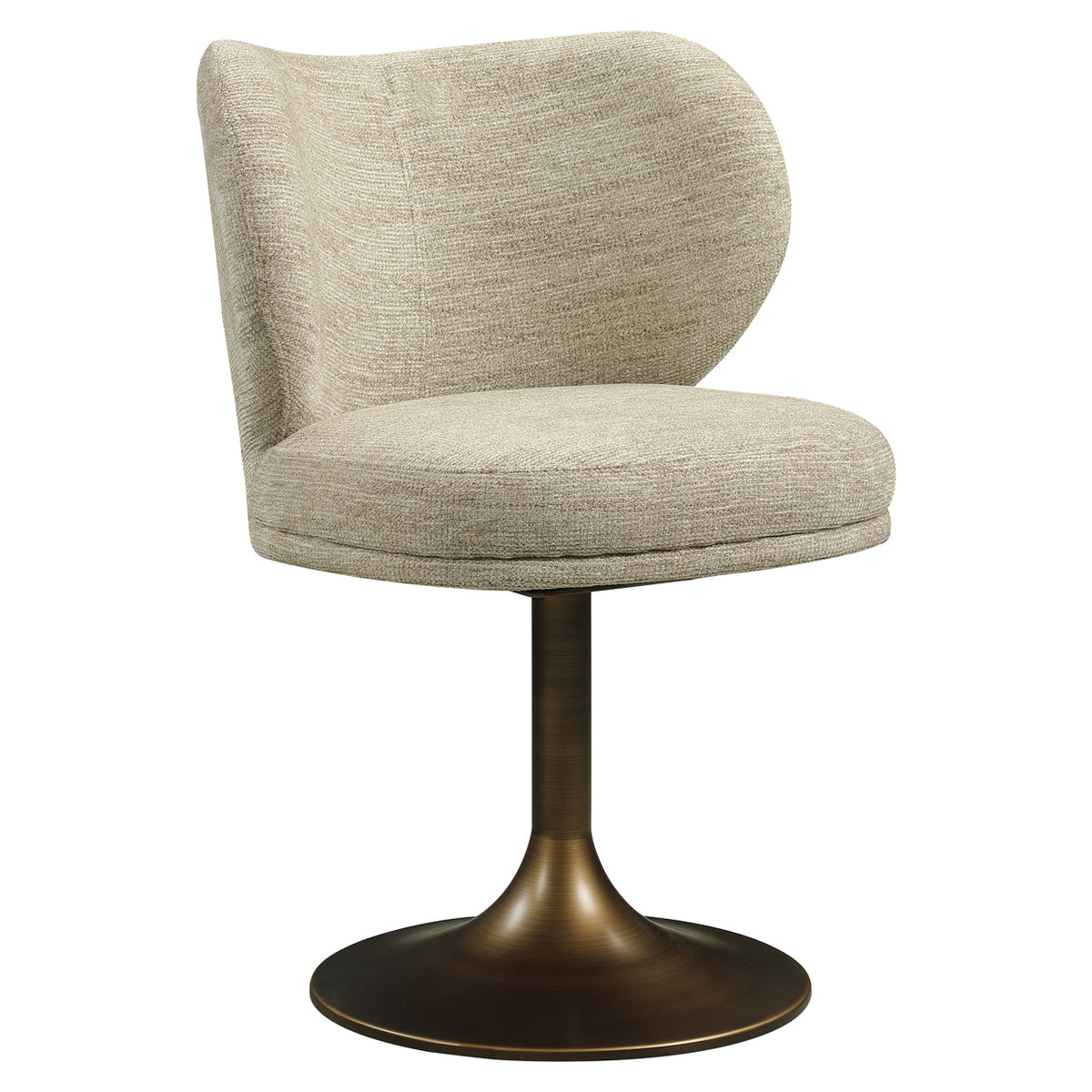 Scaun dining Amely, softweave natural, rotativ