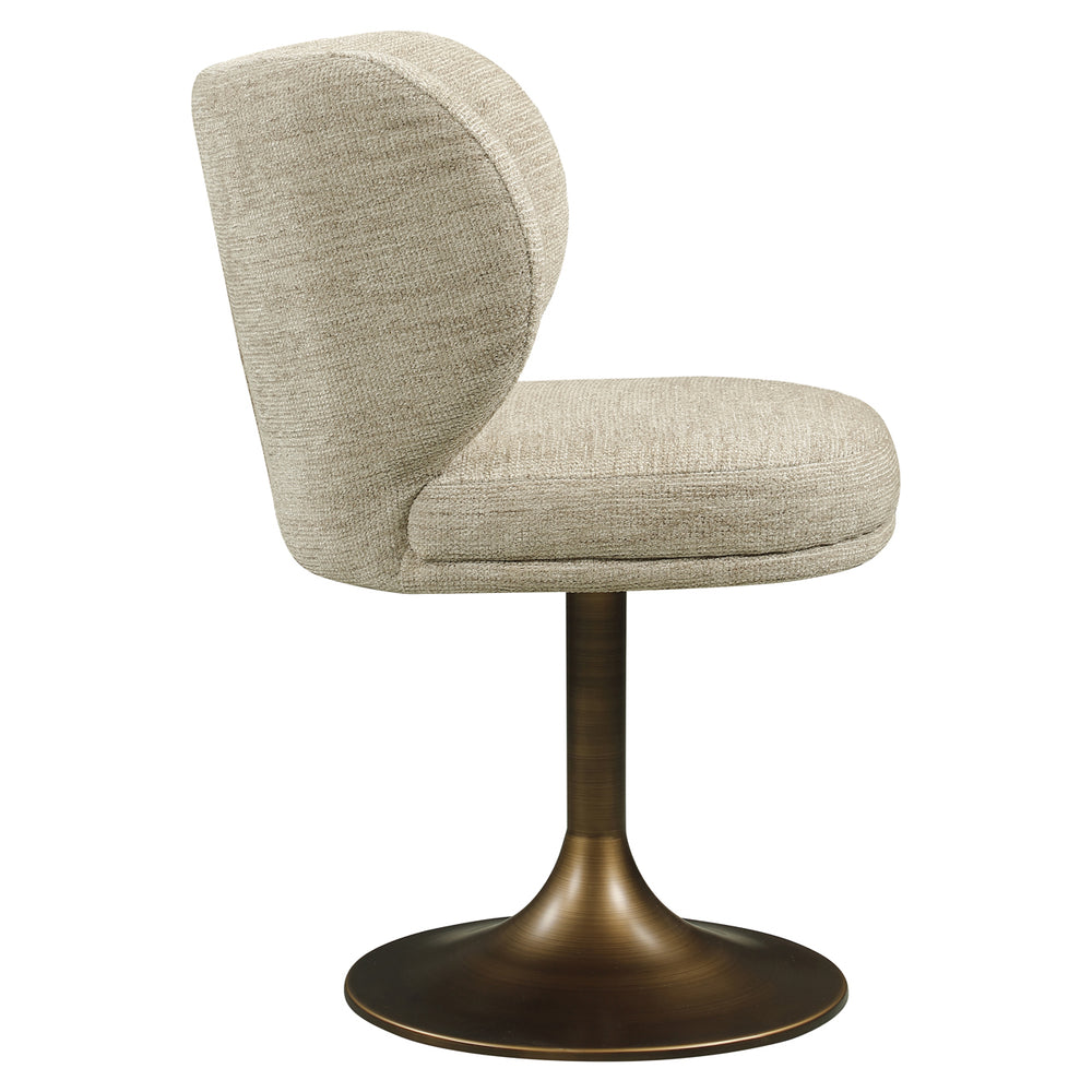 Scaun dining Amely, softweave natural, rotativ