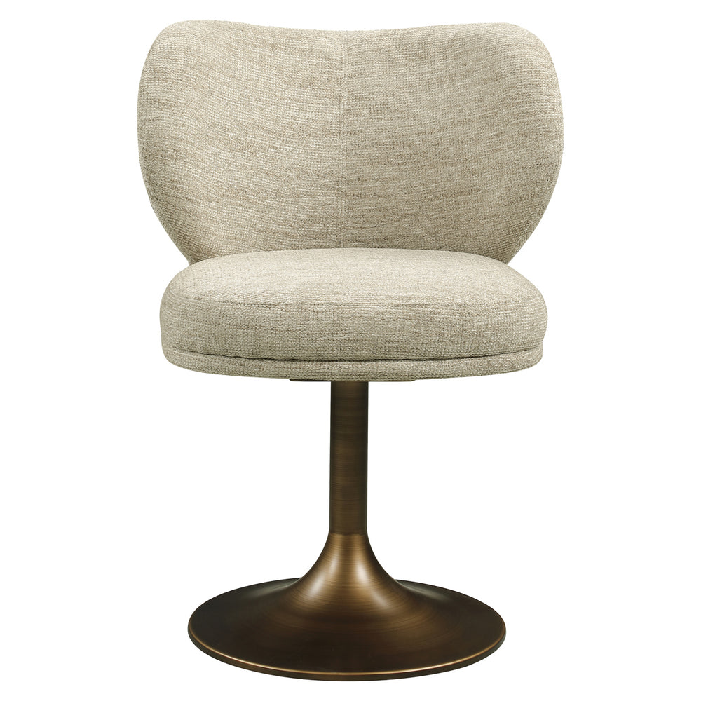 Scaun dining Amely, softweave natural, rotativ