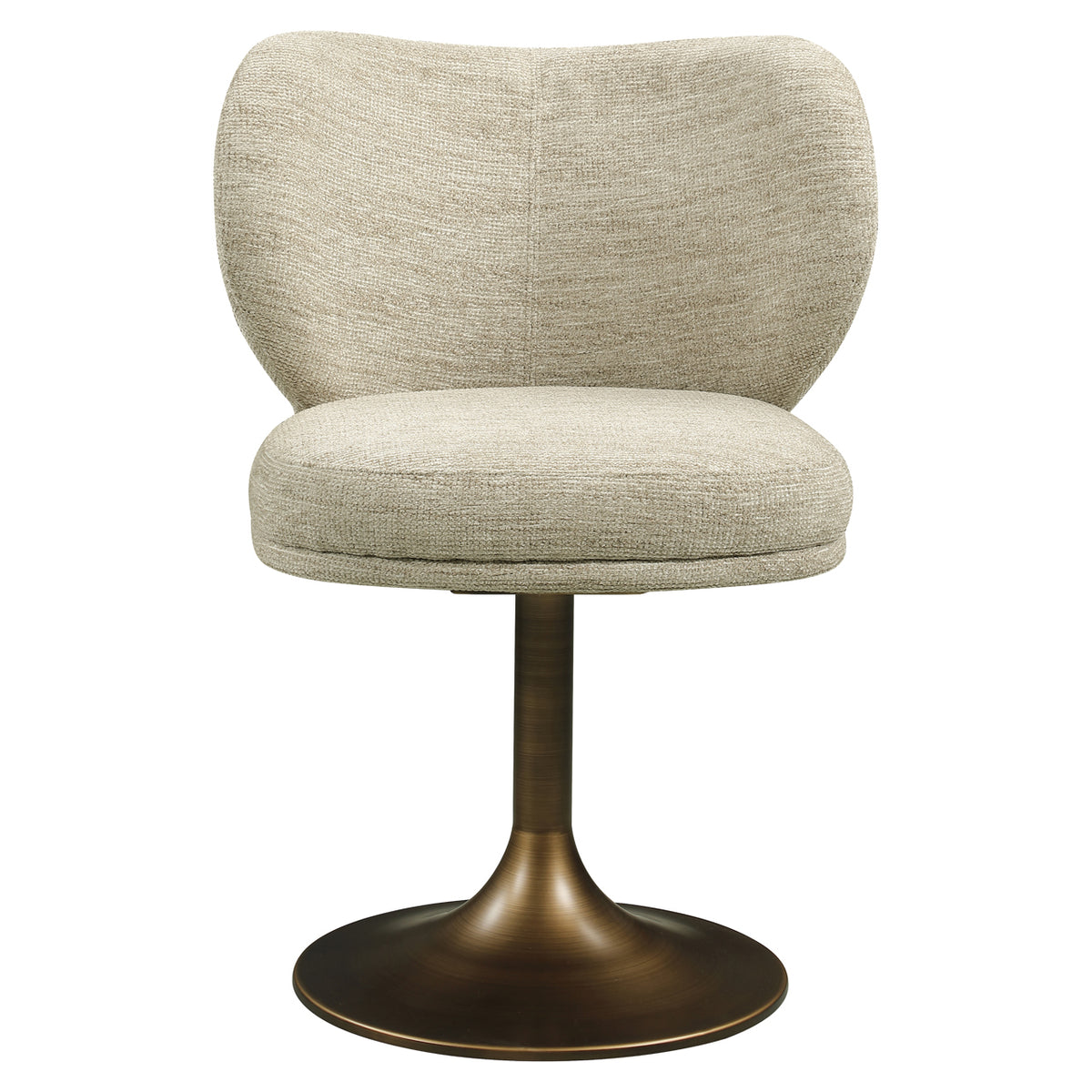 Scaun dining Amely, softweave natural, rotativ