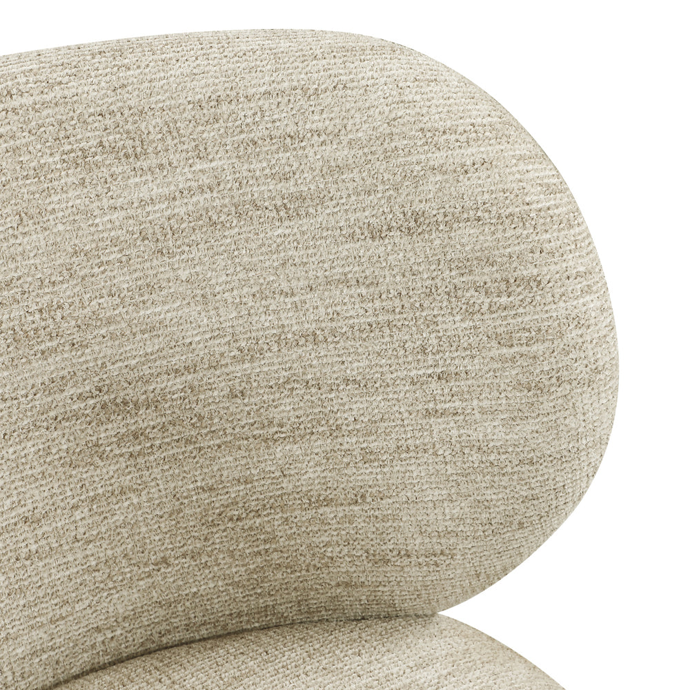 Scaun dining Amely, softweave natural, rotativ