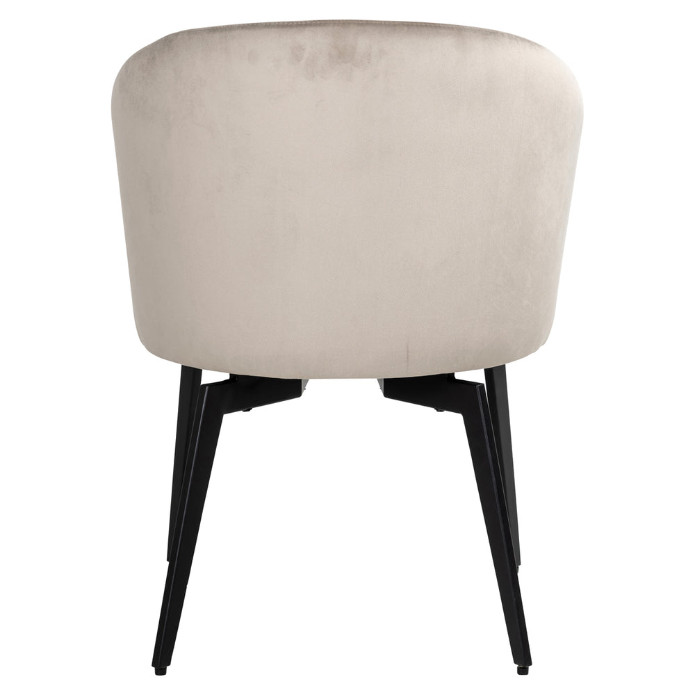 Scaun dining Amphara, catifea kaki, ignifug