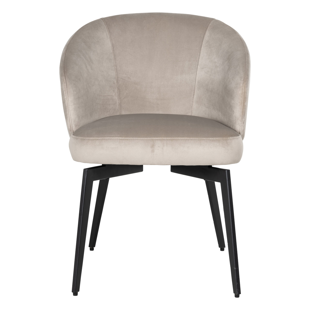 Scaun dining Amphara, catifea kaki, ignifug