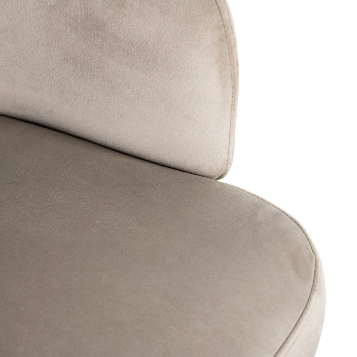 Scaun dining Amphara, catifea kaki, ignifug
