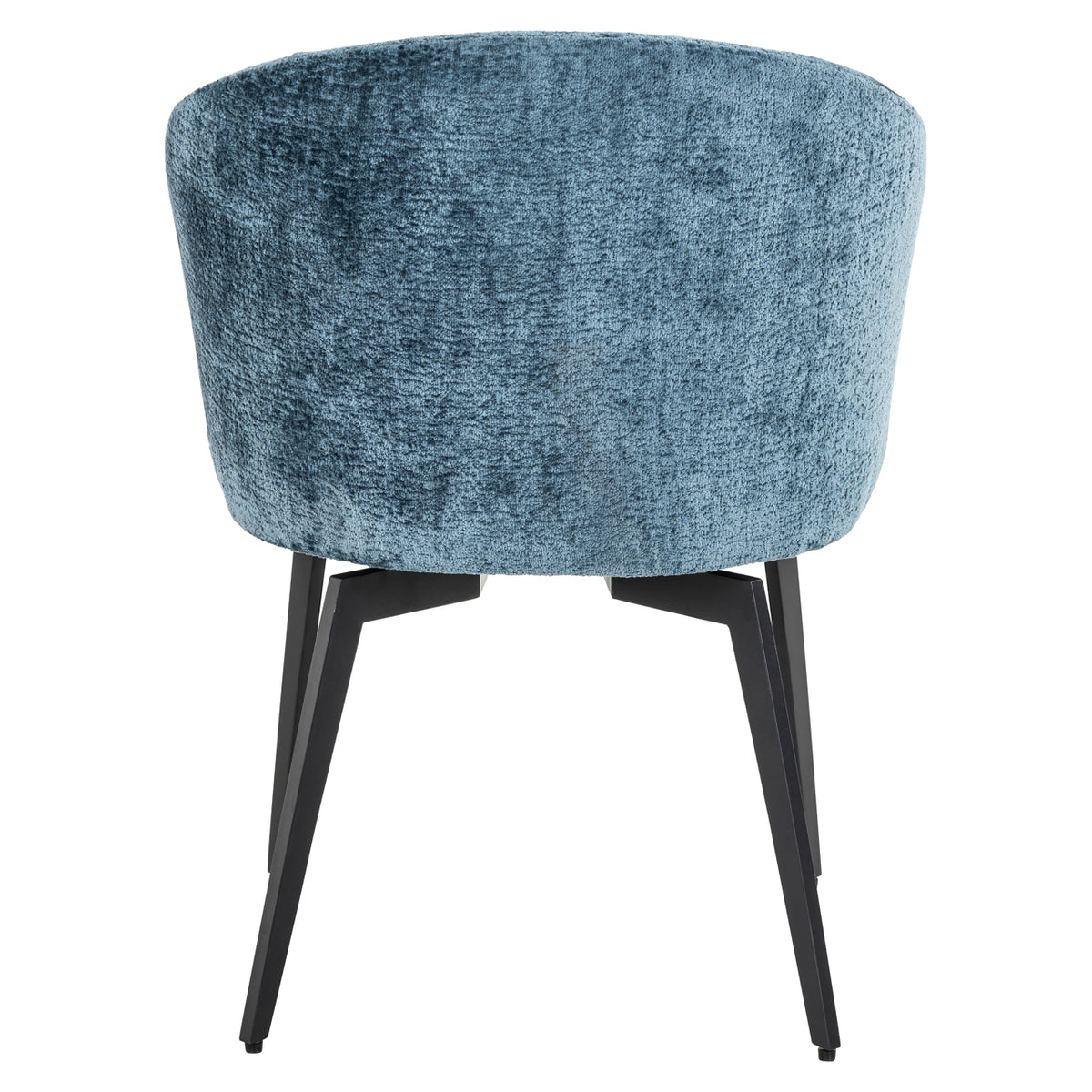 Scaun dining Amphara, chenille albastră, ignifug