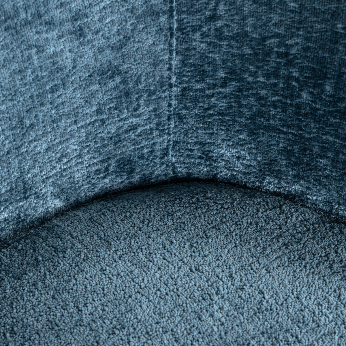 Scaun dining Amphara, chenille albastră, ignifug